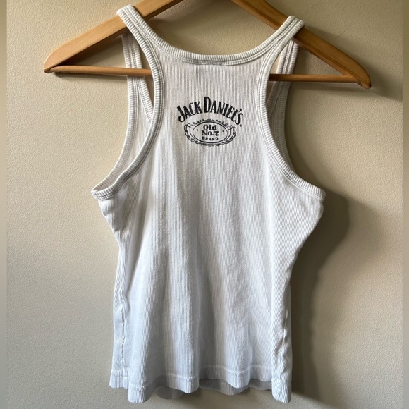 Jack Daniels Grunge/Y2K White Women's Tank Top - Picture 4 of 7